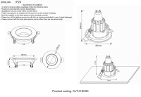 Светильник встраиваемый Crystal Lux CLT 019C90 BL