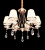 Хрустальная подвесная люстра Lumina Deco Dominni LDP 9268-6 GD