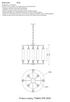 Люстра Crystal Lux TOMAS SP8 D650 BRASS