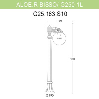 Уличный светильник Fumagalli Aloe.R/G250 1L G25.163.S10.BYE27