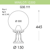 Уличный светильник Fumagalli Minilot/G300 G30.111.000.BZE27