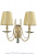 Бра Crystal Lux VICTORIA AP2 GOLD/AMBER