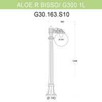 Уличный светильник Fumagalli Aloe.R/Bisso/G300 1L G30.163.S10.BYE27