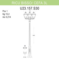 Уличный фонарь Fumagalli Ricu Bisso/Cefa 3L U23.157.S30.BXF1R