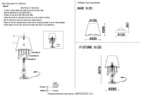 Настольная лампа Crystal Lux MERCEDES LG1 GOLD/COLOR