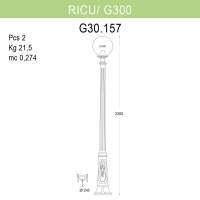 Уличный фонарь Fumagalli Ricu/G300 G30.157.000.BXE27