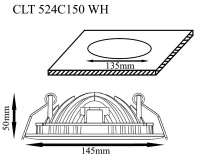 Светильник встраиваемый Crystal Lux CLT 524C150 WH