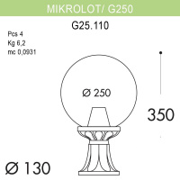 Уличный светильник Fumagalli Microlot/G250 G25.110.000.BYE27
