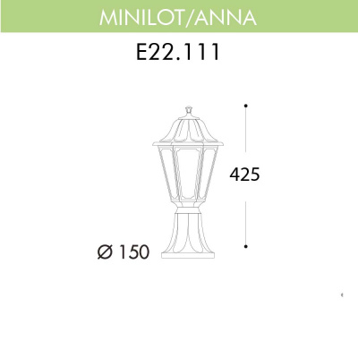 Уличный светильник Fumagalli Minilot/Anna E22.111.000.BXF1R